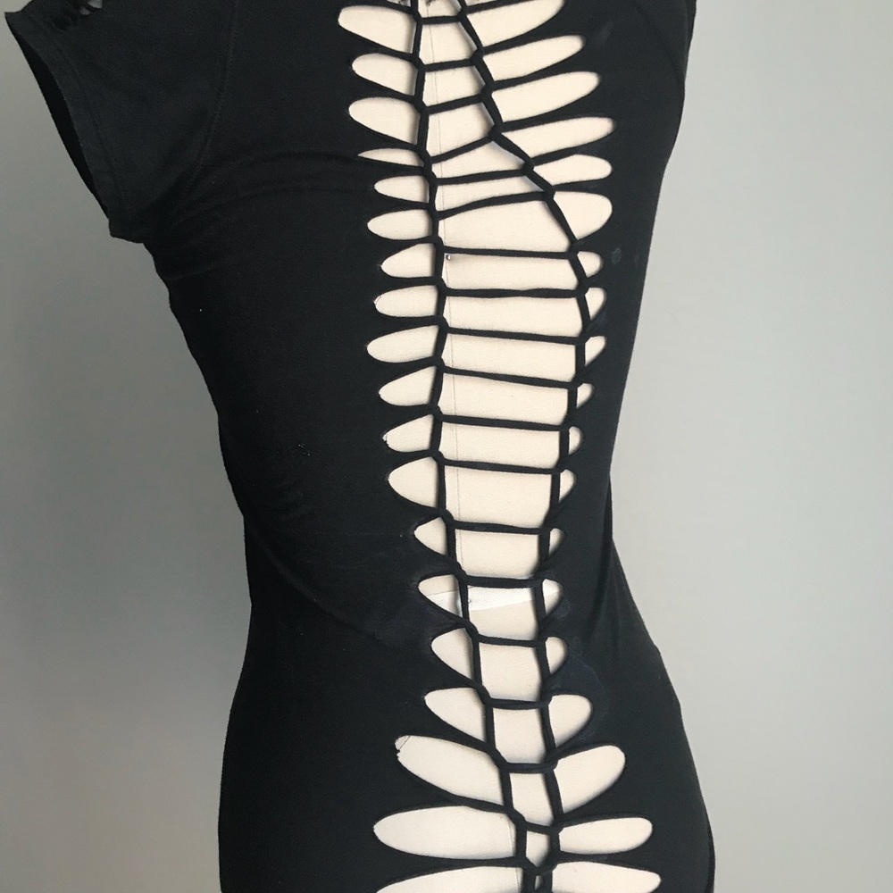 Hand painted cut out BCBG t-shirt